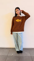 Soft Cloud 100% Cotton Sweater in Taiyaki