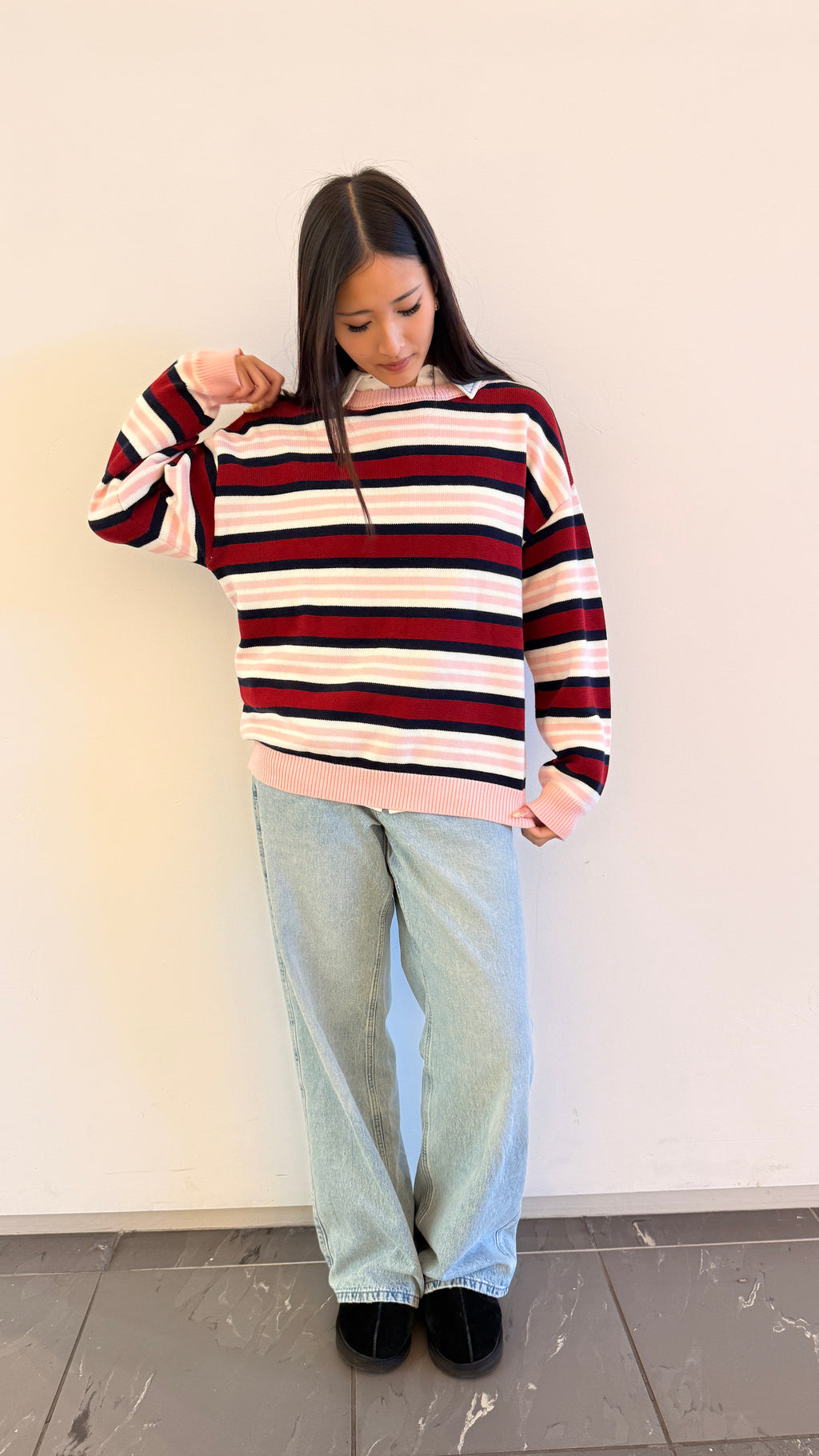 Soft Cloud 100% Cotton Strips Sweater