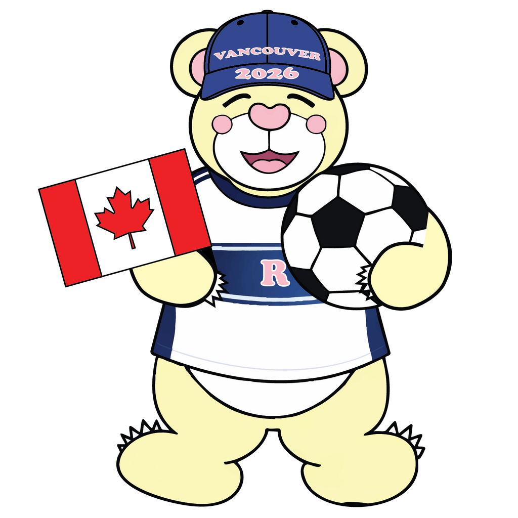 Vancouver 2026 Soccer Bear Oversized T-Shirt (Unisex, 100% Cotton)