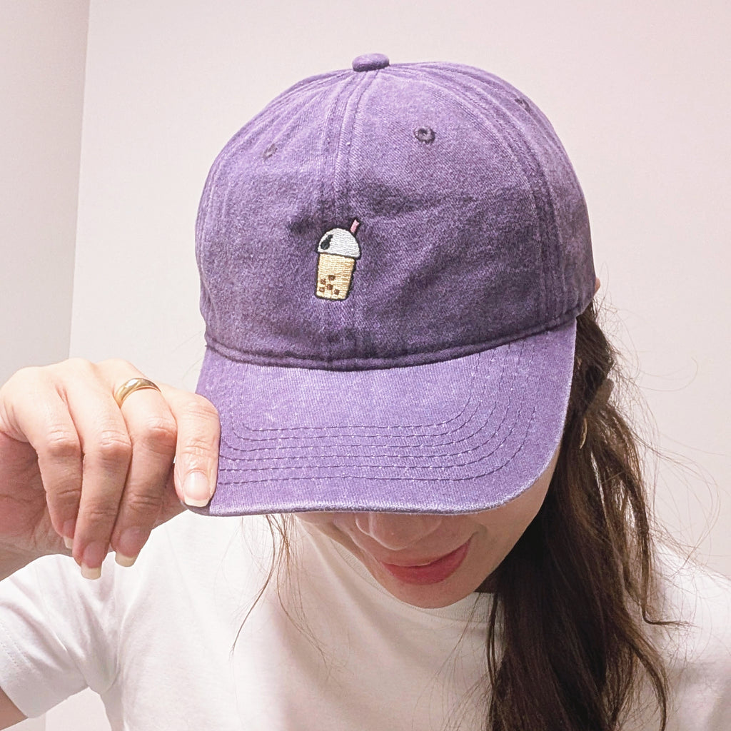 Bubble Tea Embroidered Dad Cap