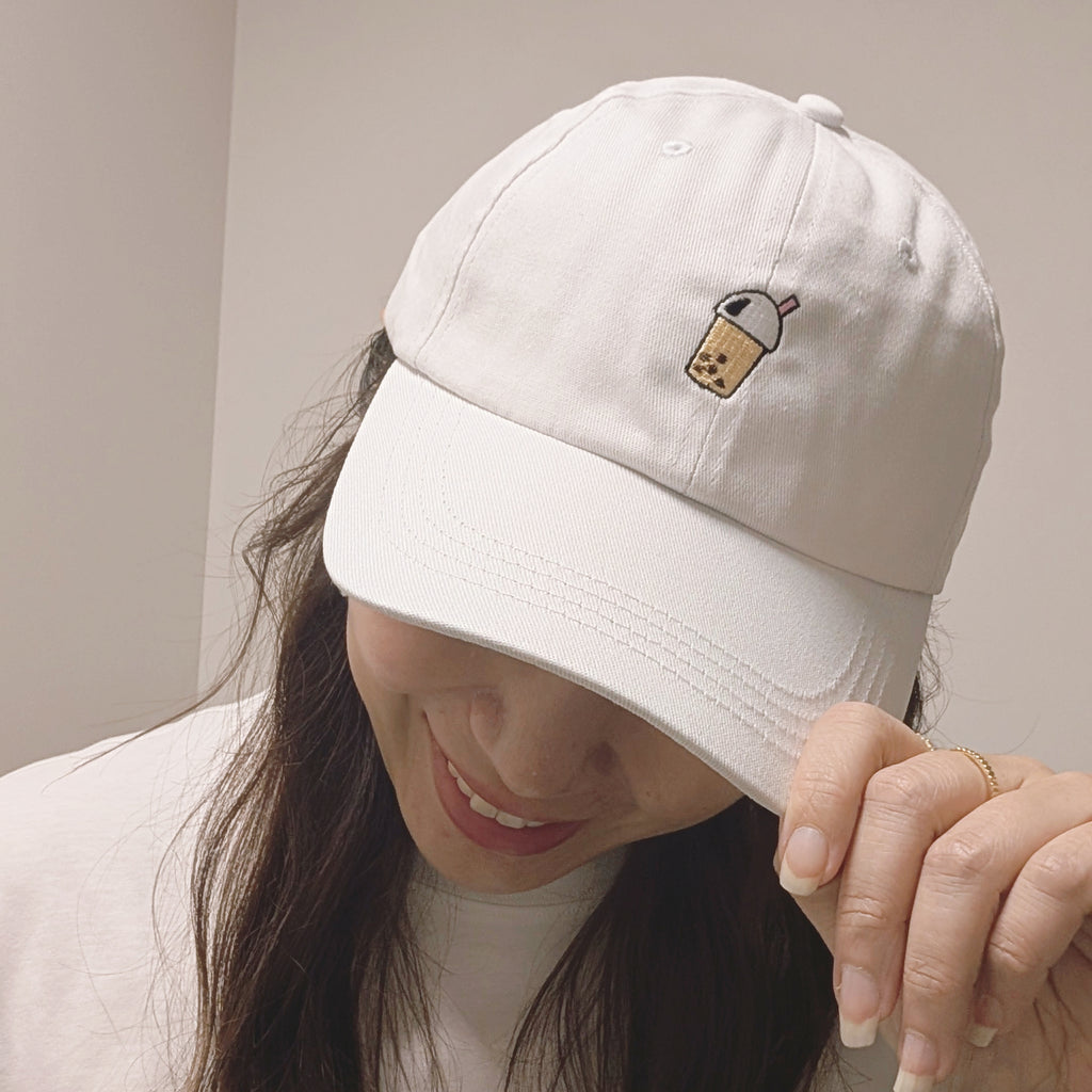 Bubble Tea Embroidered Dad Cap