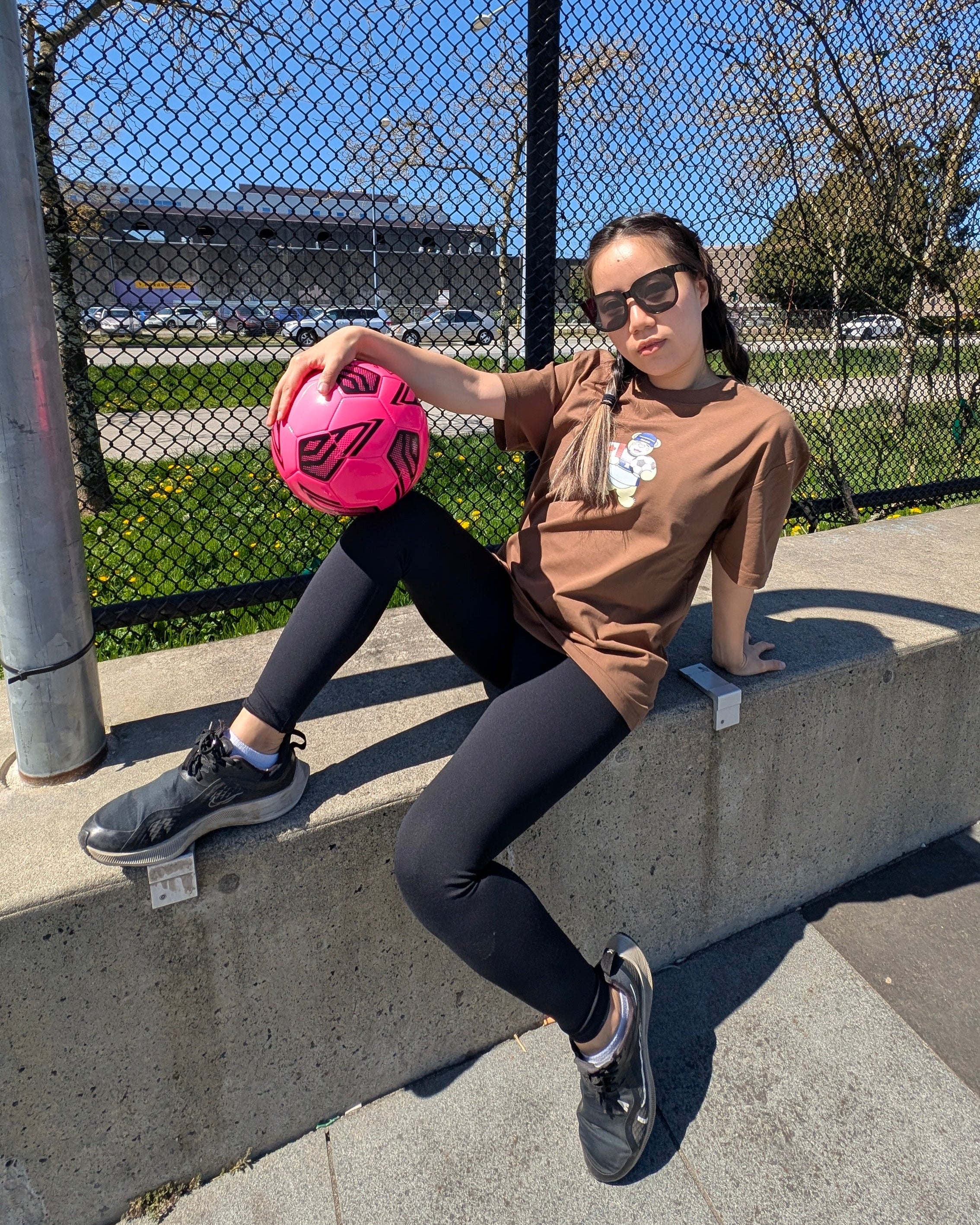 Vancouver 2026 Soccer Bear Oversized T-Shirt (Unisex, 100% Cotton)