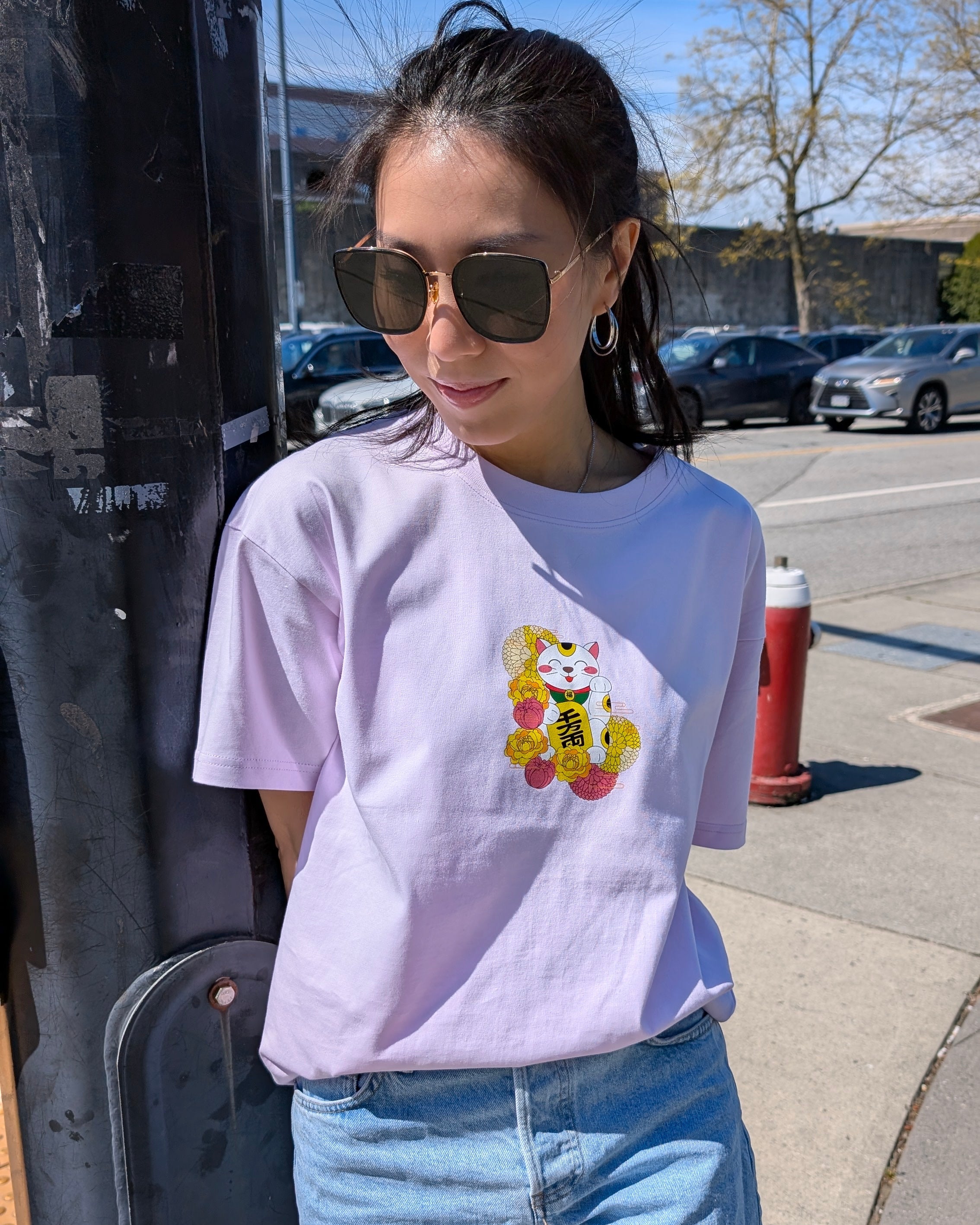 Cat Tee – Oversized 100% Cotton