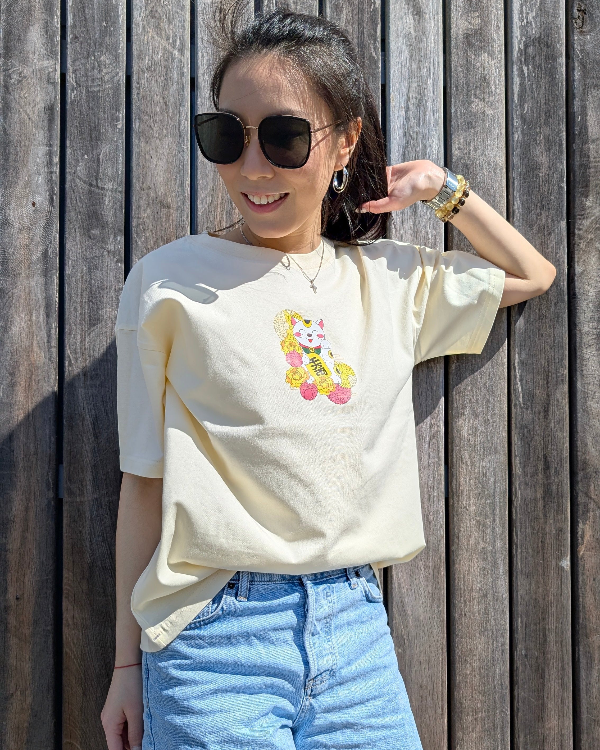 Cat Tee – Oversized 100% Cotton