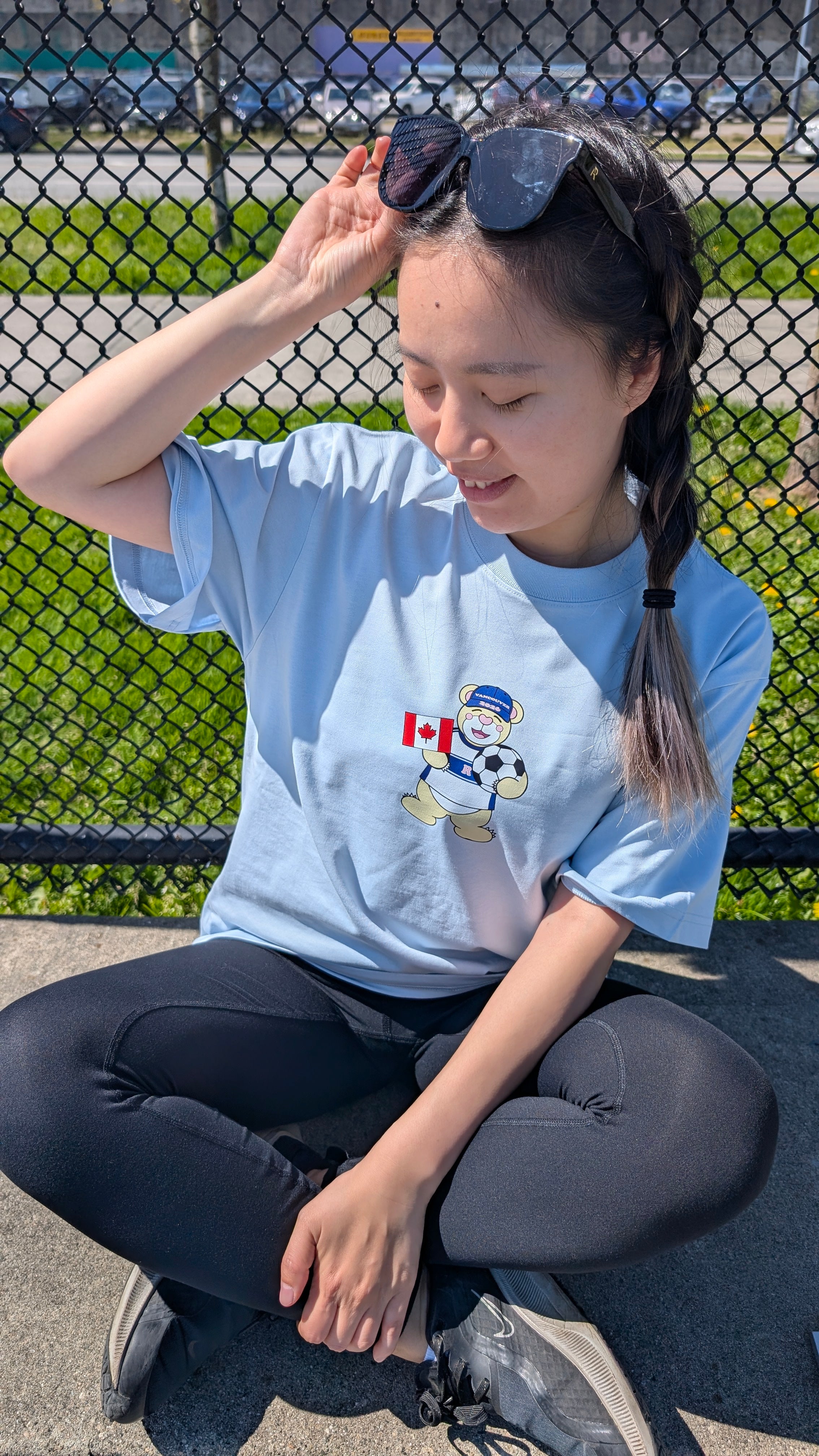 Vancouver 2026 Soccer Bear Oversized T-Shirt (Unisex, 100% Cotton)