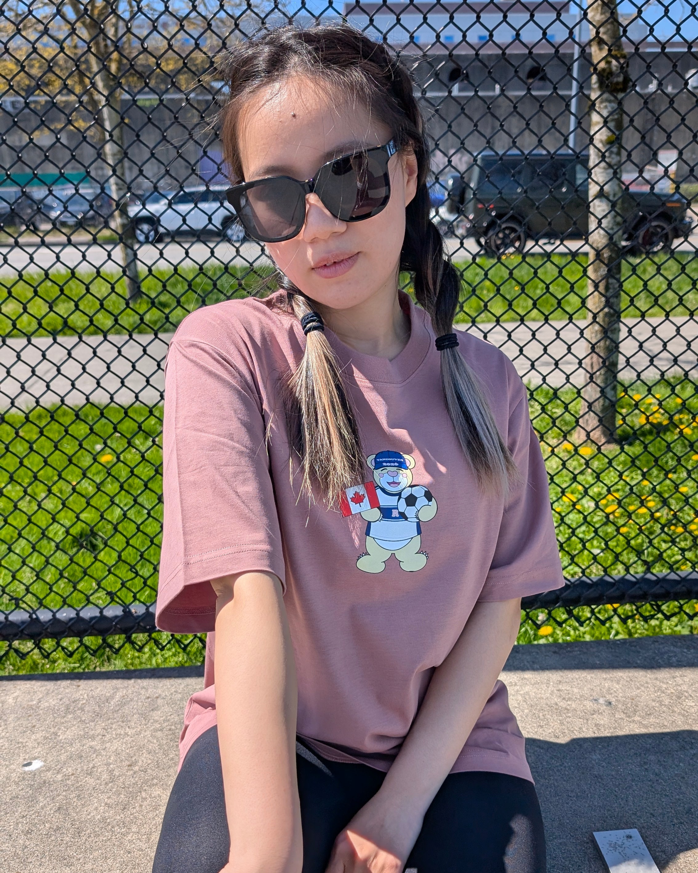 Vancouver 2026 Soccer Bear Oversized T-Shirt (Unisex, 100% Cotton)