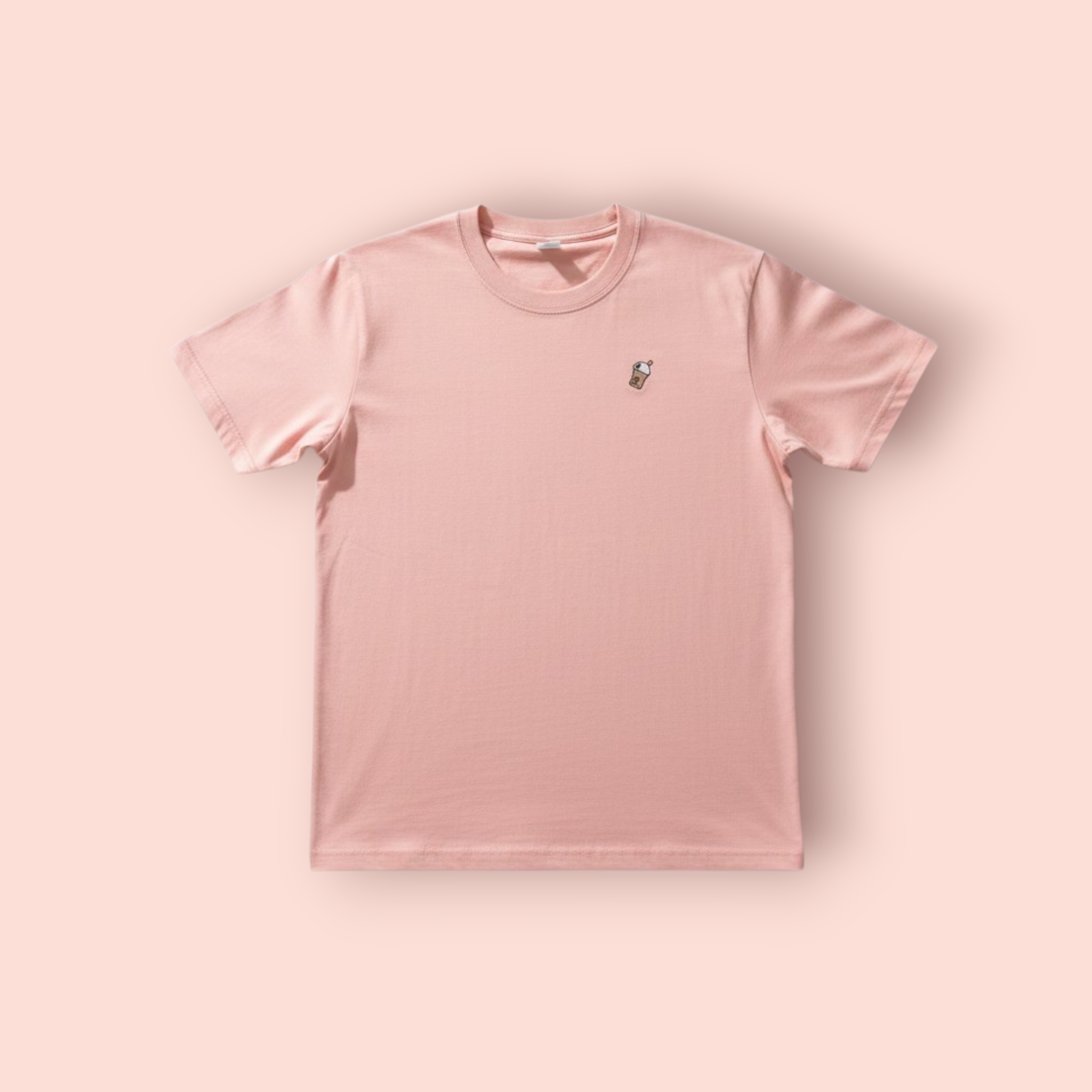 Bubble Tea Embroidered Unisex T-Shirt – 100% Cotton 珍珠奶茶刺繡中性T恤
