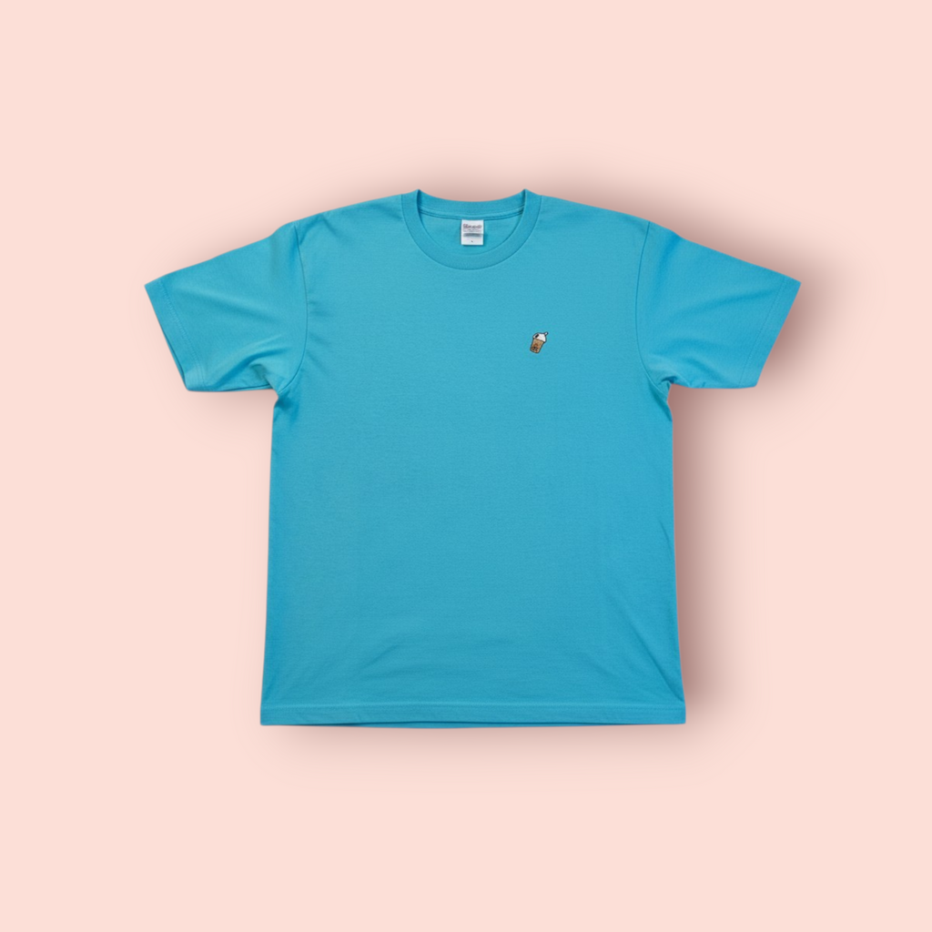Bubble Tea Embroidered Unisex T-Shirt – 100% Cotton 珍珠奶茶刺繡中性T恤