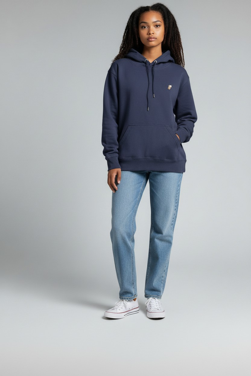 Bubble Tea Unisex Embroidered Fleece Hoodie – Anti-Pill, Fade-Resistant 珍珠奶茶刺繡抓毛連帽衫 "PRE-ORDER"