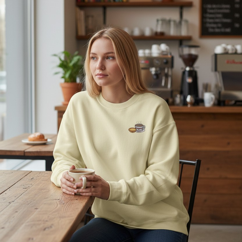 Egg tart and Milk tea soft lightweight cotton sweatshirt. No Fleece *Pre-order*