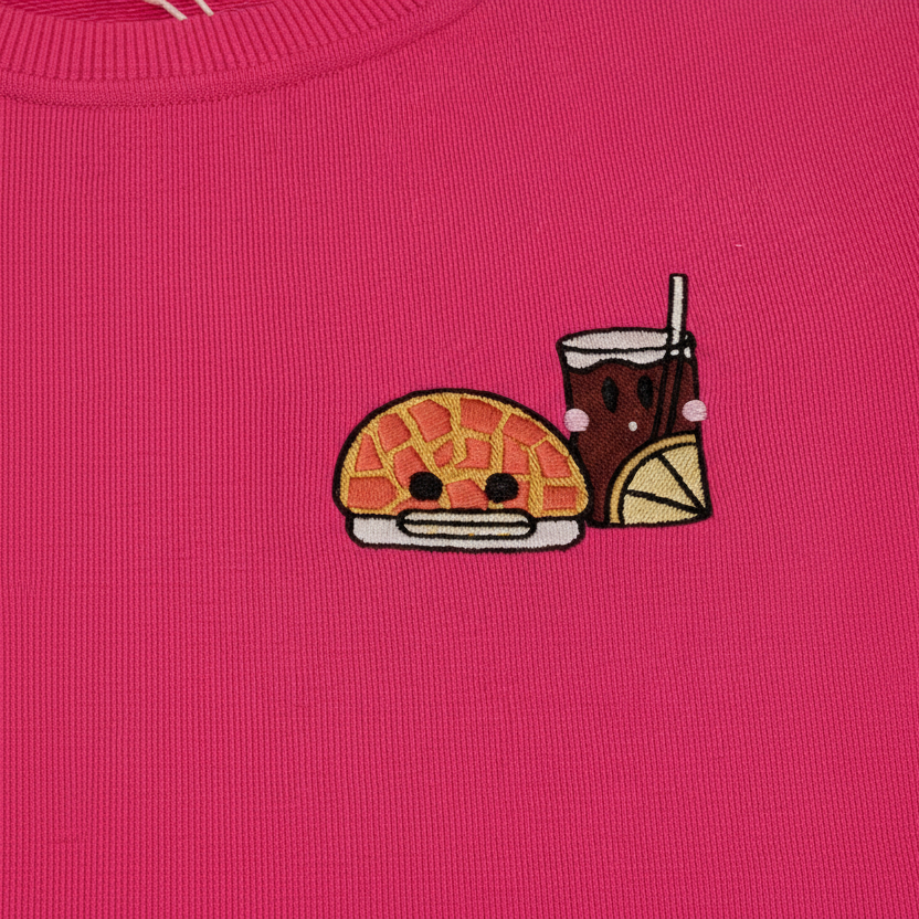 Pineapple Bun & Ice Lemon Tea Embroidered Sweatshirt – 100% Cotton 菠蘿包・凍檸茶刺繡衛衣